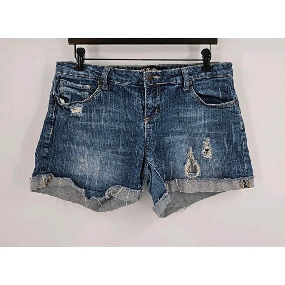 ZCO Jeans Premium Cuffed Distressed Stretch Shorts Sz 13